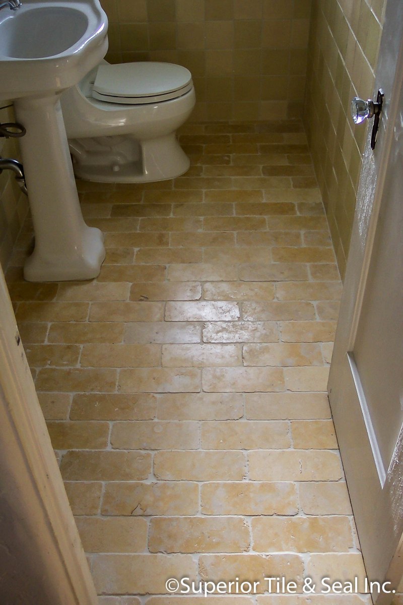 Jerusalem stone floor tile in Los Angeles