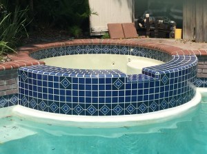 Jacuzzi Installed wiith Grout-Left